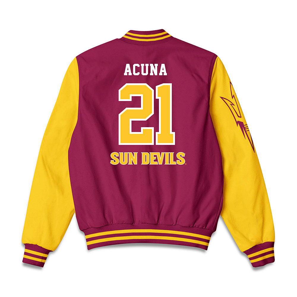 Arizona State - NCAA Softball : Yannixa Acuna - Bomber Jacket-1
