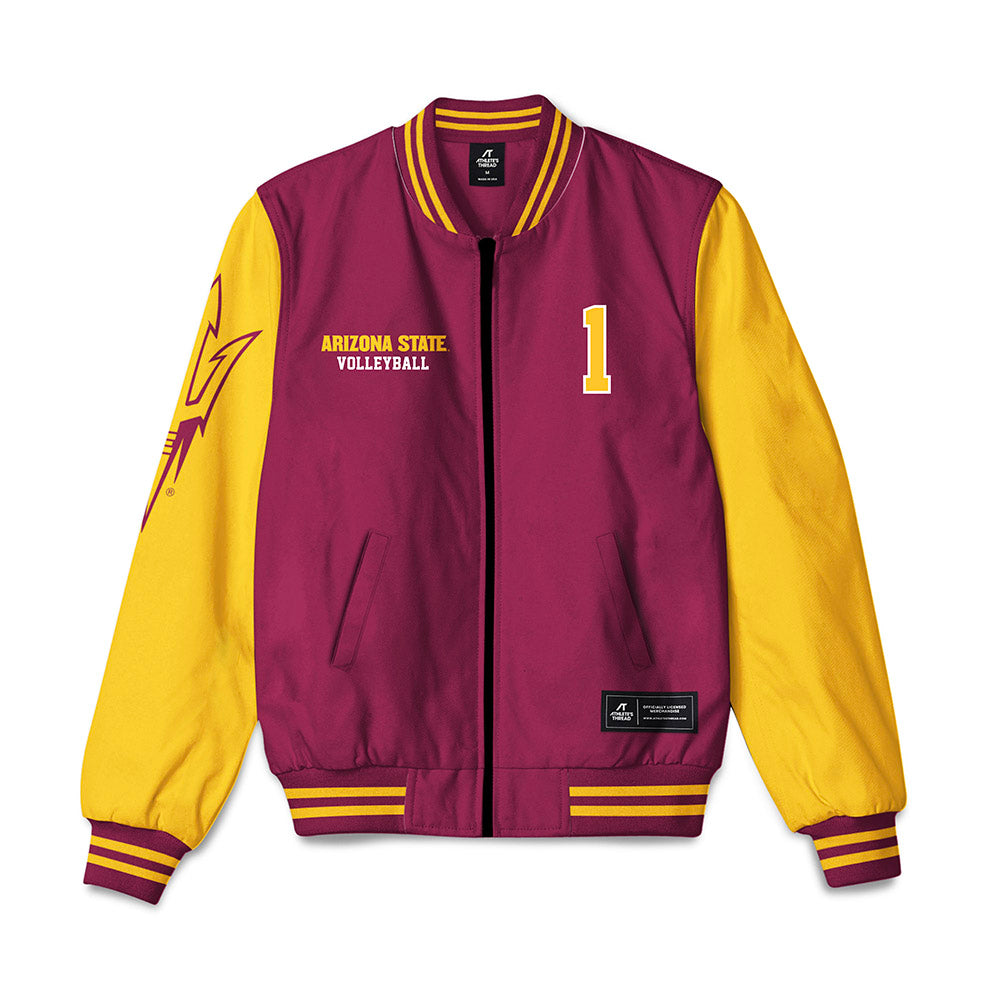 Arizona State - NCAA Women's Volleyball : Una Vajagic - Bomber Jacket-0