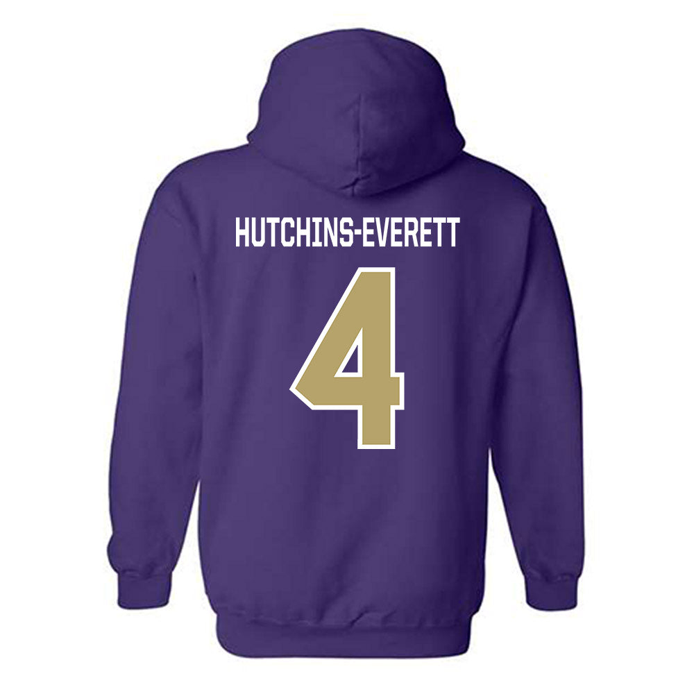 JMU - NCAA Men's Basketball : Elijah Hutchins-Everett - Classic Shersey Hooded Sweatshirt-1