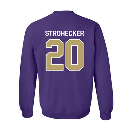 JMU - NCAA Baseball : Jonathan Strohecker - Classic Shersey Crewneck Sweatshirt-1