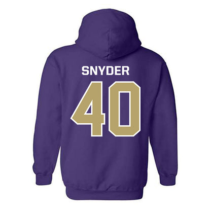 JMU - NCAA Football : Jackson Snyder - Classic Shersey Hooded Sweatshirt-1