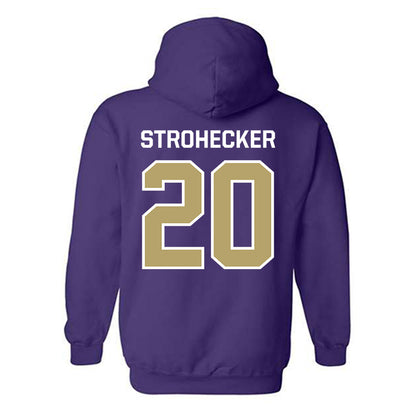 JMU - NCAA Baseball : Jonathan Strohecker - Classic Shersey Hooded Sweatshirt-1