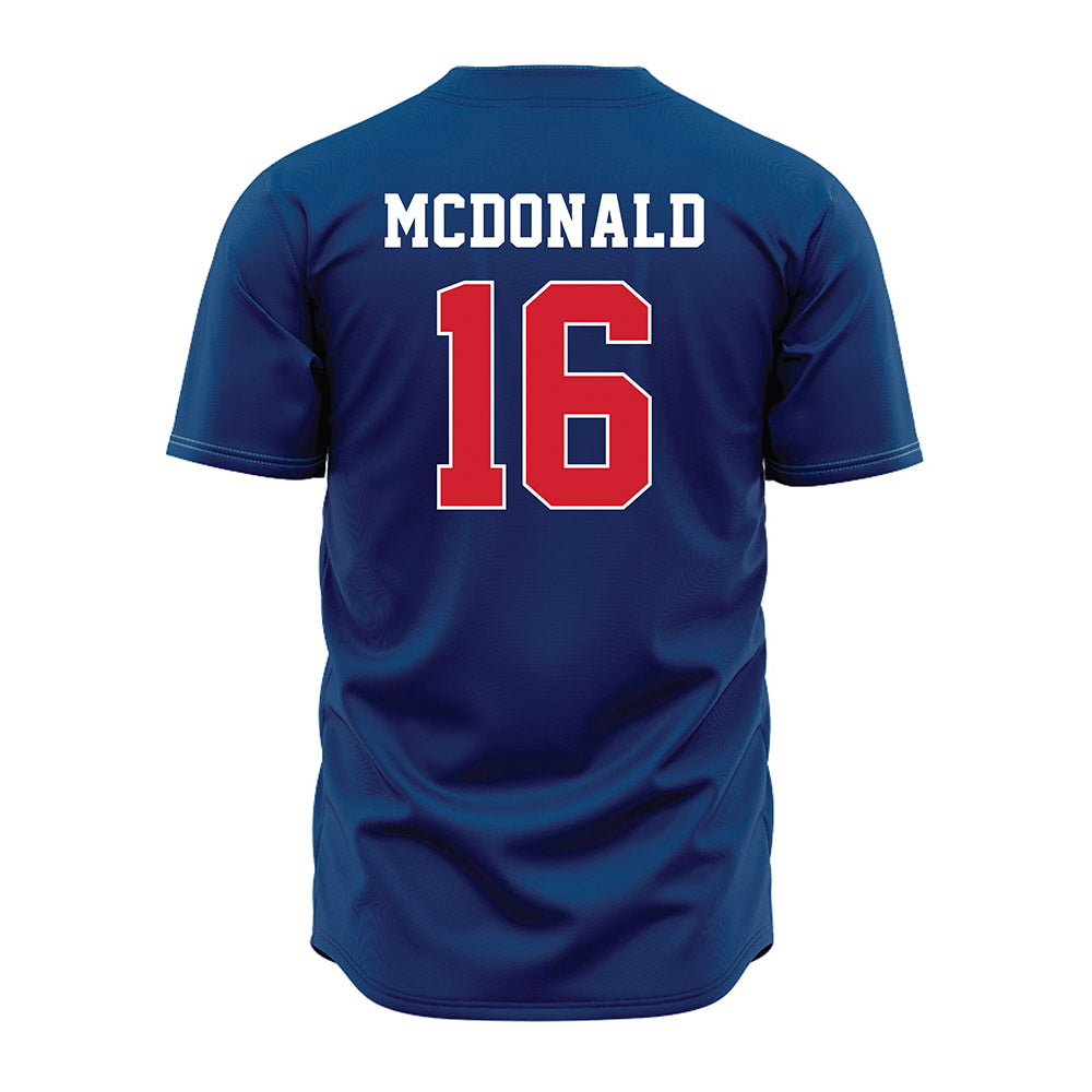 Radford - NCAA Baseball : Jack McDonald - Blue Jersey