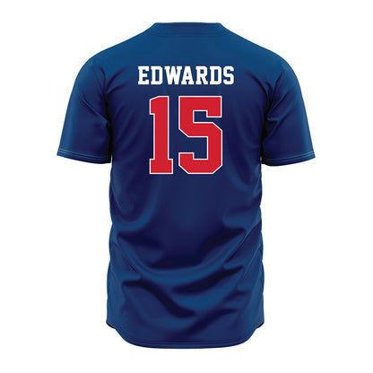 Radford - NCAA Baseball : Lucas Edwards - Blue Jersey-1