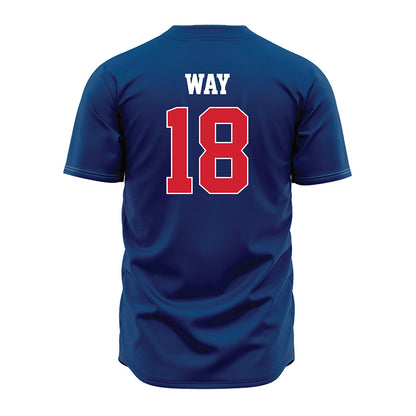 Radford - NCAA Baseball : Trey Way - Blue Jersey-1