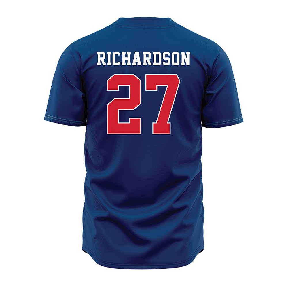 Radford - NCAA Baseball : Carter Richardson - Blue Jersey-1