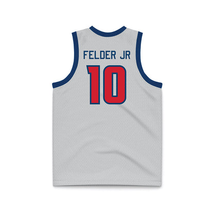 Radford - NCAA Men's Basketball : Tony Felder Jr - Grey Basketball Jersey