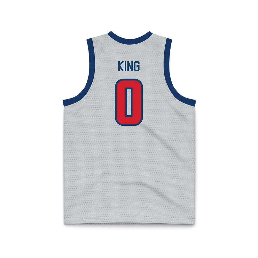 Radford - NCAA Men's Basketball : LaDavian King - Grey Basketball Jersey-1
