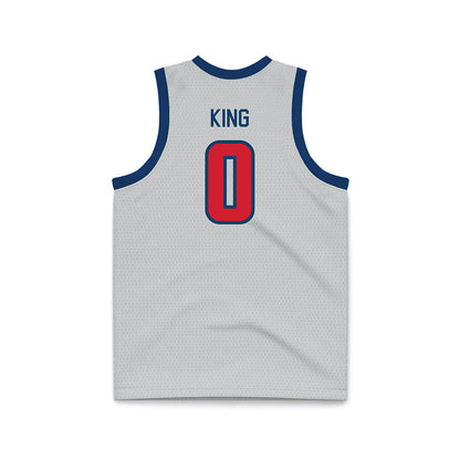 Radford - NCAA Men's Basketball : LaDavian King - Grey Basketball Jersey-1