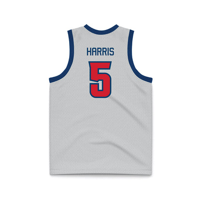 Radford - NCAA Men's Basketball : josiah harris - Grey Basketball Jersey