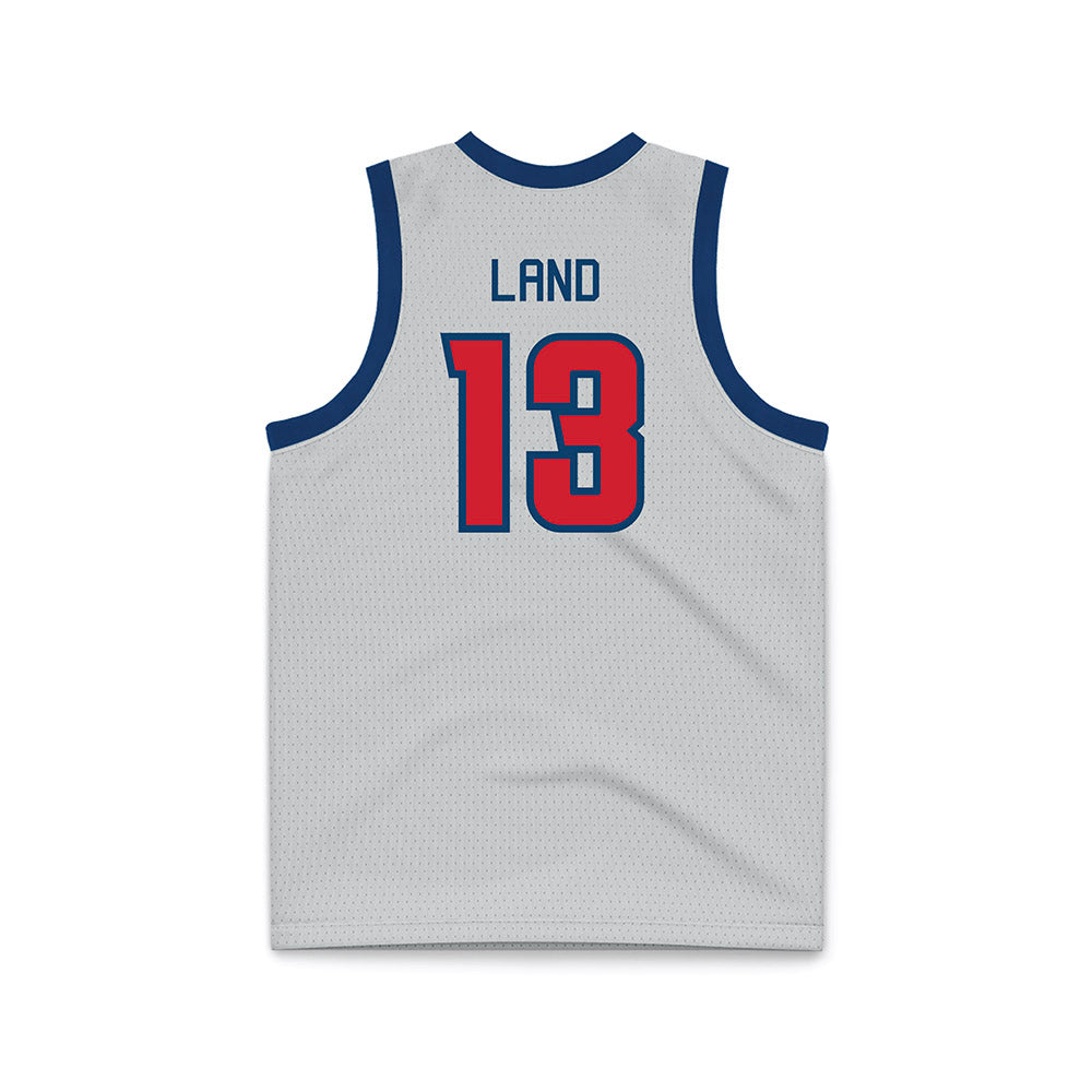 Radford - NCAA Men's Basketball : Bradley Land - Grey Basketball Jersey-1