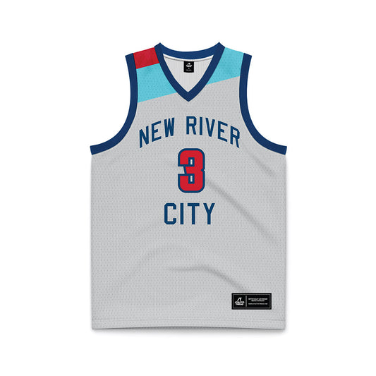 Radford - NCAA Men's Basketball : Jaylon Johnson - Grey Basketball Jersey-0