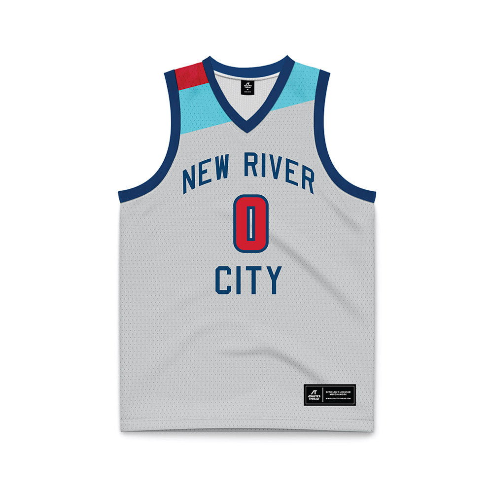 Radford - NCAA Men's Basketball : LaDavian King - Grey Basketball Jersey-0