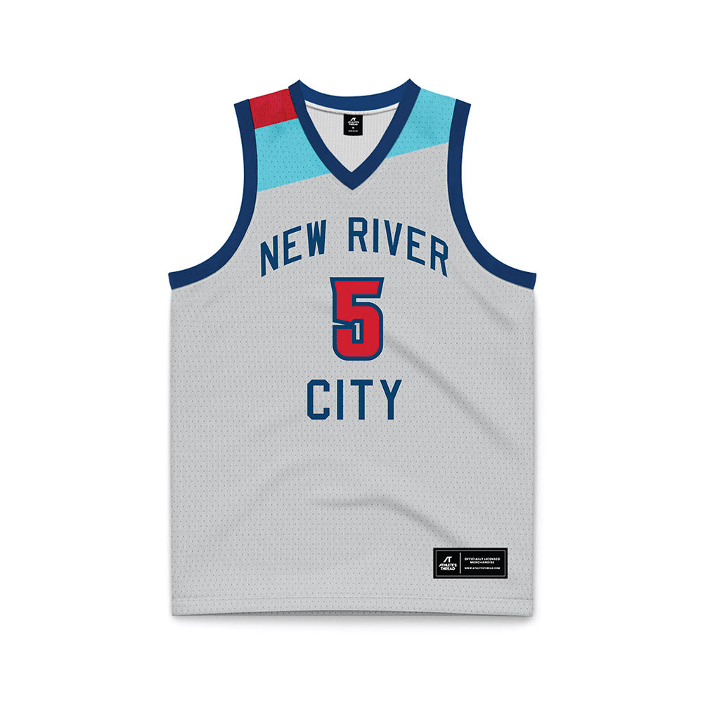 Radford - NCAA Men's Basketball : josiah harris - Grey Basketball Jersey