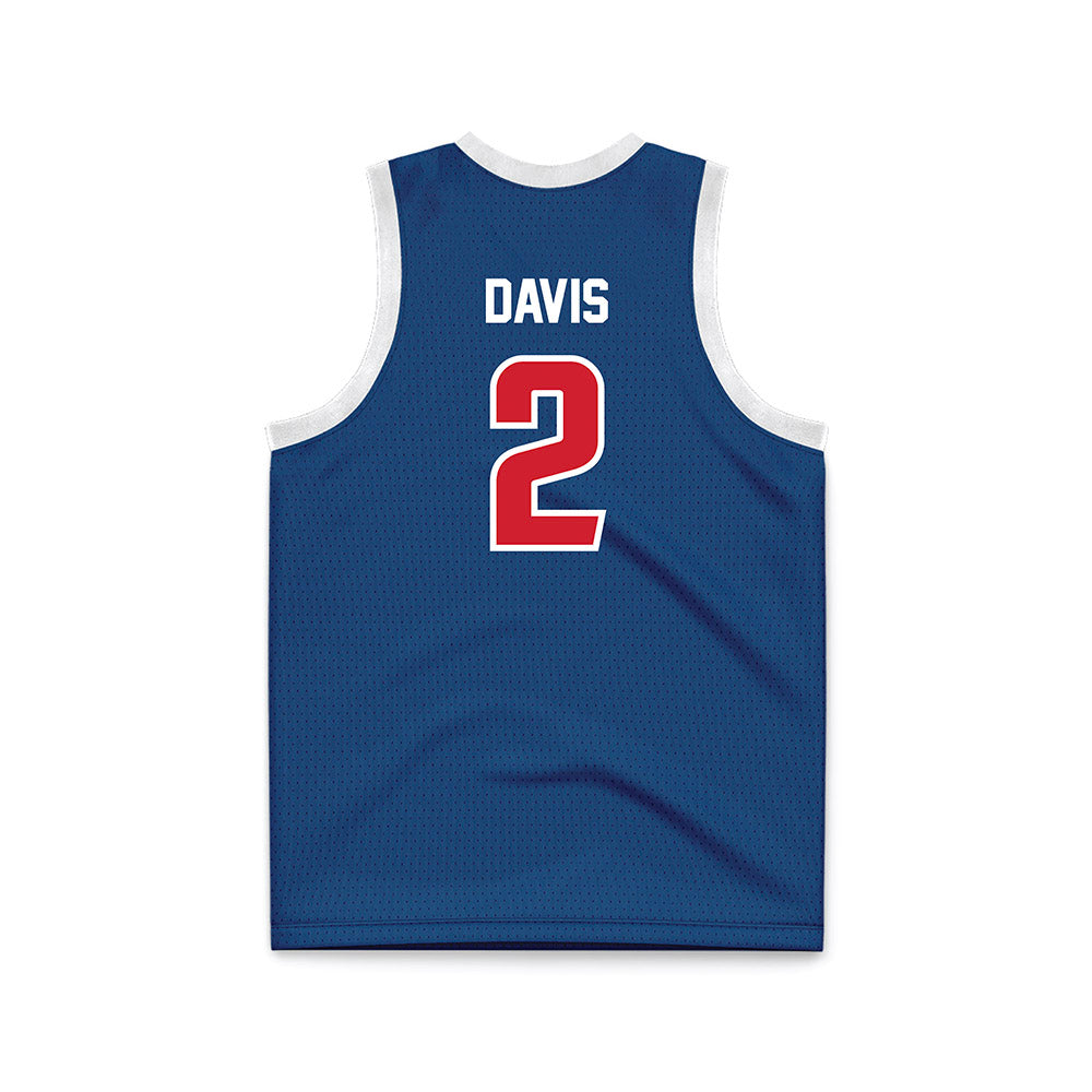 Radford - NCAA Men's Basketball : Chace Davis - Navy Basketball Jersey
