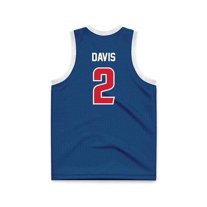 Radford - NCAA Men's Basketball : Chace Davis - Navy Basketball Jersey