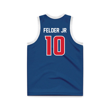 Radford - NCAA Men's Basketball : Tony Felder Jr - Navy Basketball Jersey
