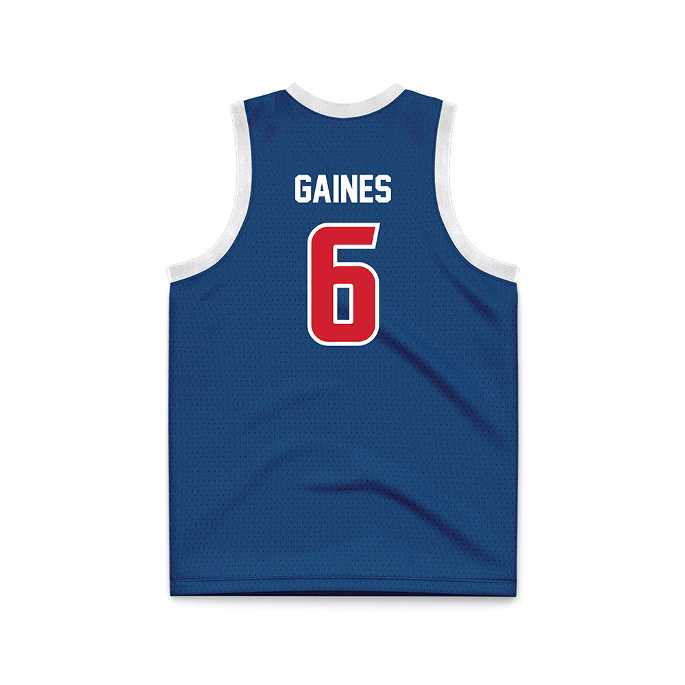 Radford - NCAA Men's Basketball : Isaiah Gaines - Navy Basketball Jersey-1