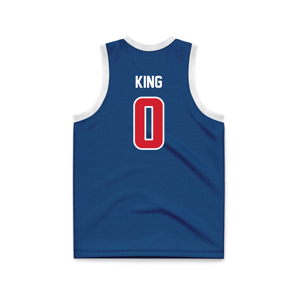 Radford - NCAA Men's Basketball : LaDavian King - Navy Basketball Jersey-1