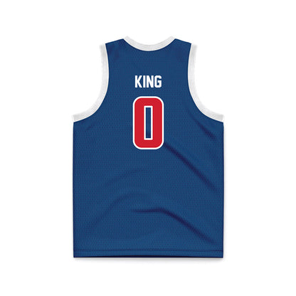 Radford - NCAA Men's Basketball : LaDavian King - Navy Basketball Jersey-1