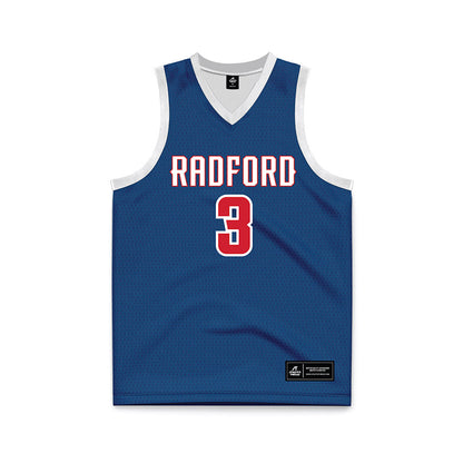 Radford - NCAA Men's Basketball : Brennan Chatman - Navy Basketball Jersey