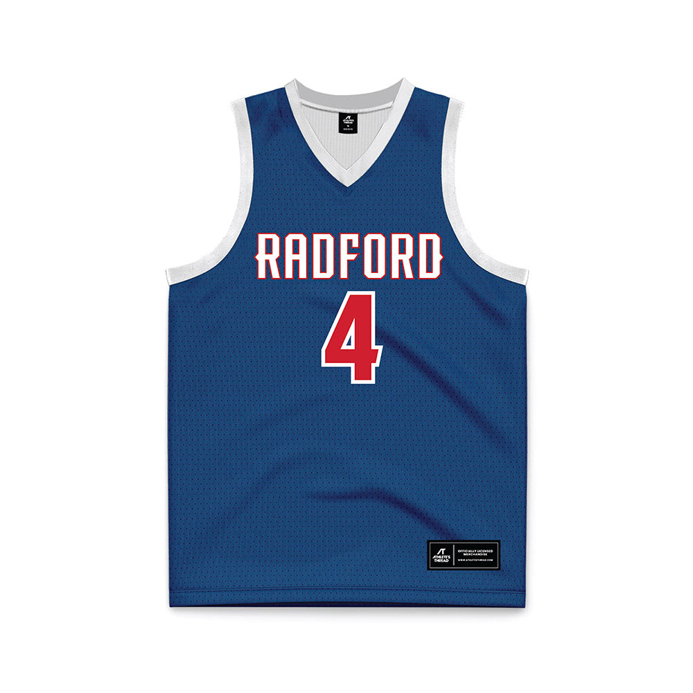 Radford - NCAA Men's Basketball : Truth Harris - Navy Basketball Jersey