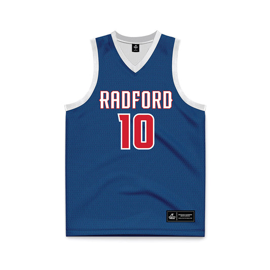 Radford - NCAA Men's Basketball : Tony Felder Jr - Navy Basketball Jersey