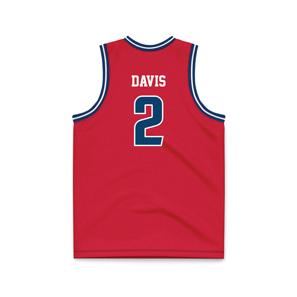Radford - NCAA Men's Basketball : Chace Davis - Red Basketball Jersey
