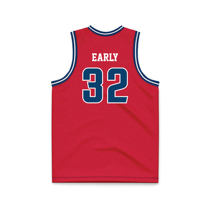 Radford - NCAA Men's Basketball : David Early - Red Basketball Jersey