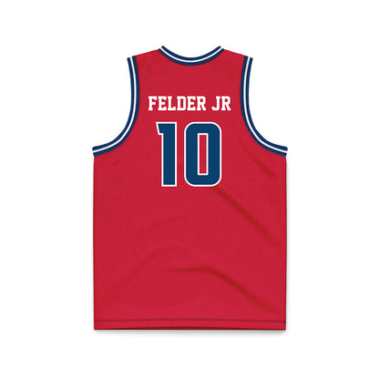 Radford - NCAA Men's Basketball : Tony Felder Jr - Red Basketball Jersey