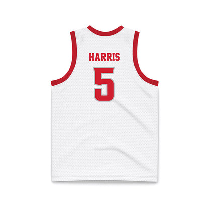 Radford - NCAA Men's Basketball : josiah harris - White Basketball Jersey