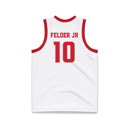 Radford - NCAA Men's Basketball : Tony Felder Jr - White Basketball Jersey