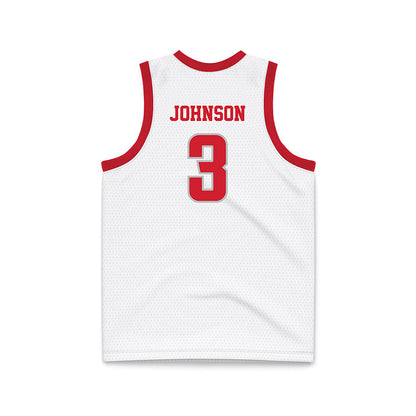 Radford - NCAA Men's Basketball : Jaylon Johnson - White Basketball Jersey-1
