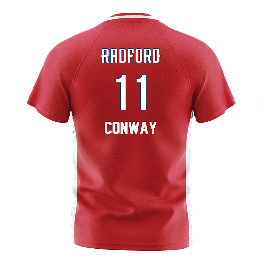 Radford - NCAA Men's Soccer : Devin Conway - Red Soccer Jersey-1