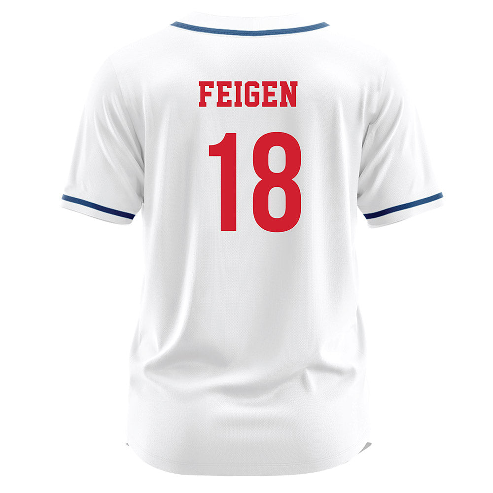  - NCAA Softball : Kelley Feigen - White Jersey-1