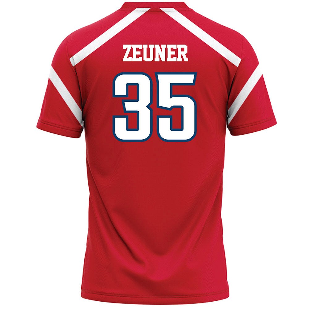 Radford - NCAA Women's Lacrosse : Ava Zeuner - Red Lacrosse Jersey -1