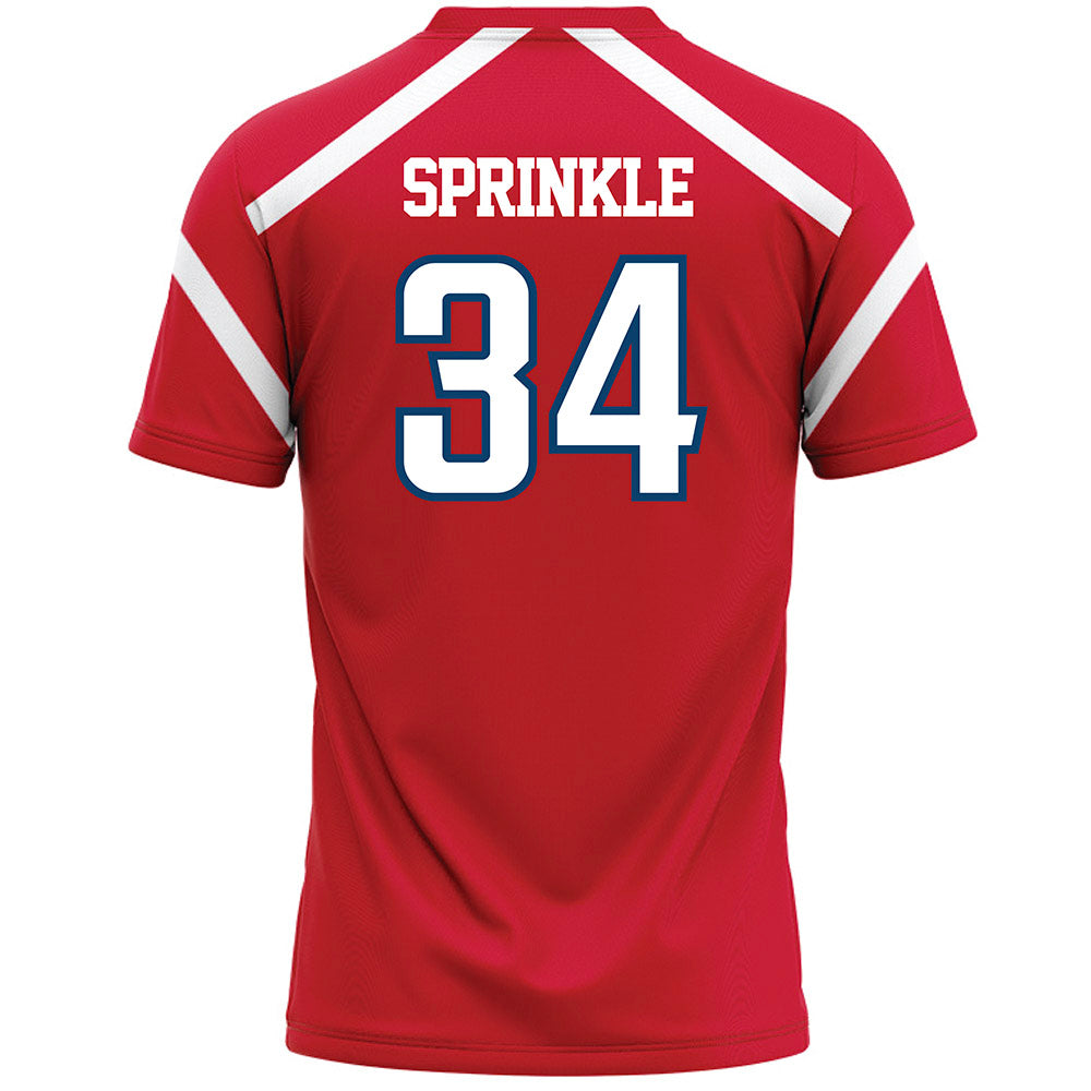 Radford - NCAA Women's Lacrosse : Olivia Sprinkle - Red Lacrosse Jersey -1
