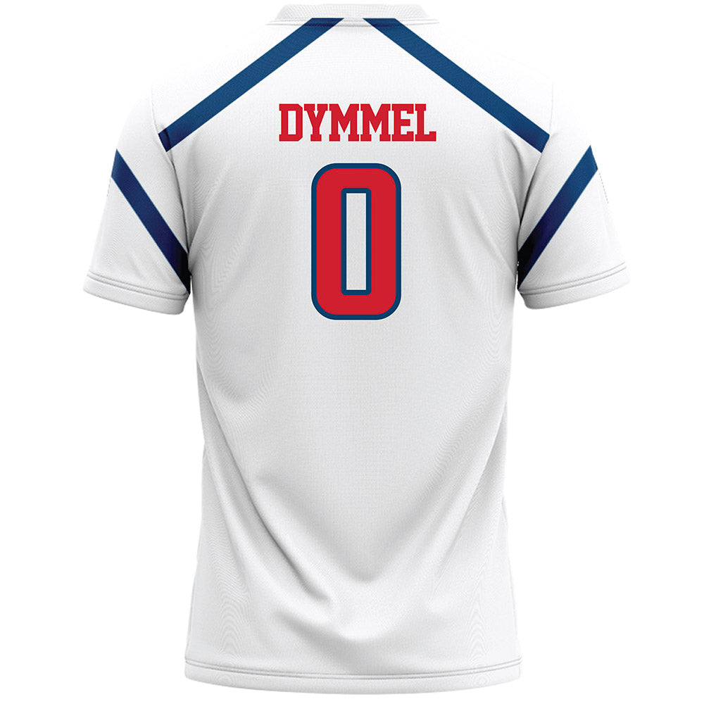 Radford - NCAA Women's Lacrosse : Natalie Dymmel - White Lacrosse Jersey -1