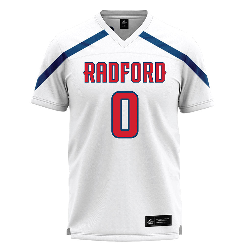Radford - NCAA Women's Lacrosse : Natalie Dymmel - White Lacrosse Jersey -0