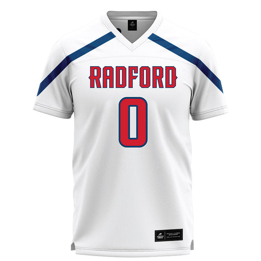 Radford - NCAA Women's Lacrosse : Natalie Dymmel - White Lacrosse Jersey -0