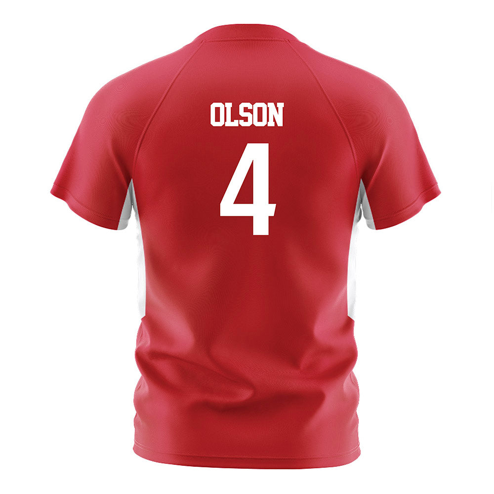 Radford - NCAA Women's Soccer : Paige Olson - Red Soccer Jersey-1