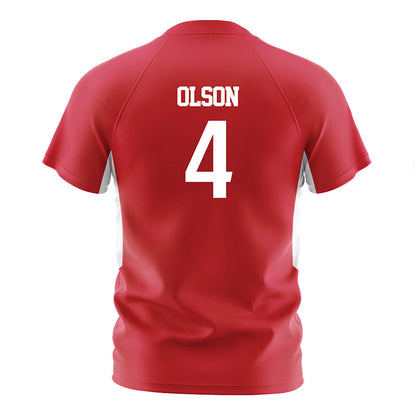 Radford - NCAA Women's Soccer : Paige Olson - Red Soccer Jersey-1