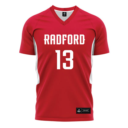 Radford - NCAA Women's Soccer : Hope Ku-DiPietro - Red Soccer Jersey-0