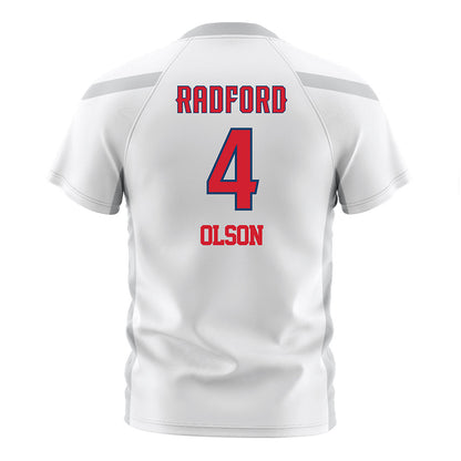 Radford - NCAA Women's Soccer : Paige Olson - White Soccer Jersey-1