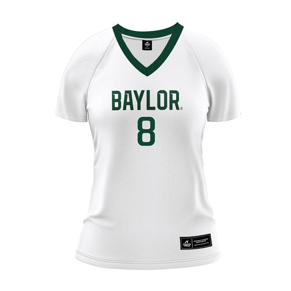 Baylor - NCAA Women's Volleyball : Bri Denney - White Volleyball Jersey-0