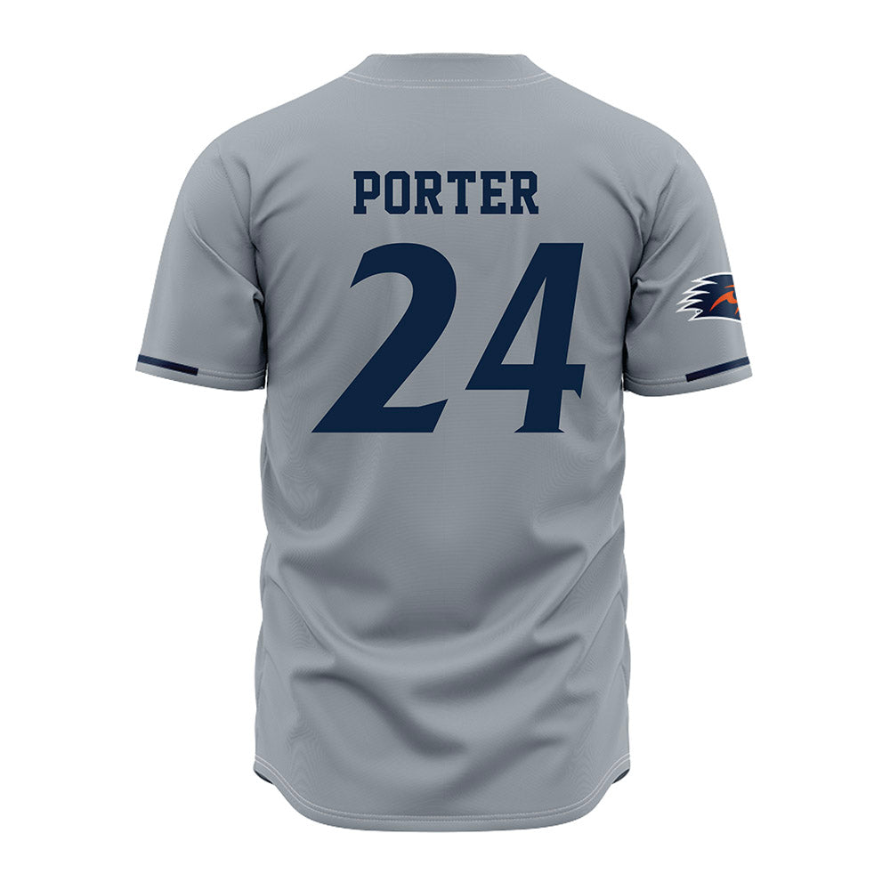 UTSA - NCAA Baseball : Dalton Porter - Baseball Jersey Grey