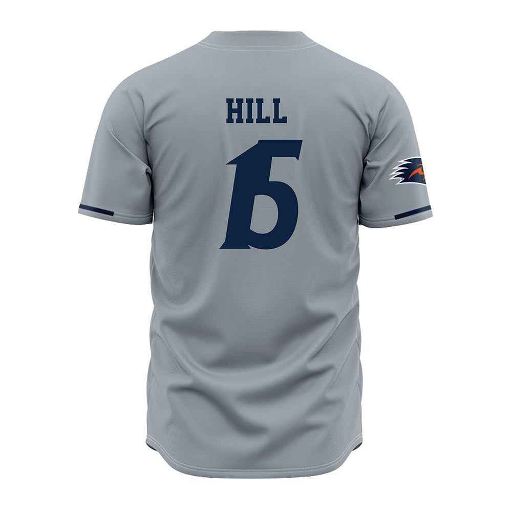 UTSA - NCAA Baseball : Caleb Hill - Baseball Jersey Grey