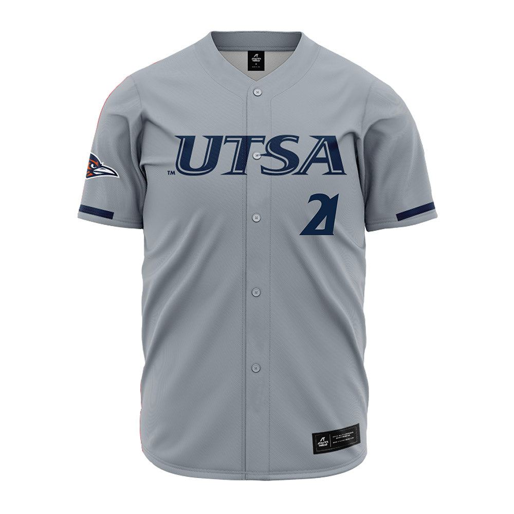 UTSA - NCAA Baseball : Nathan Johnson - Grey Jersey-0