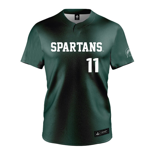 Michigan State - NCAA Softball : Liv Grey - Green Jersey