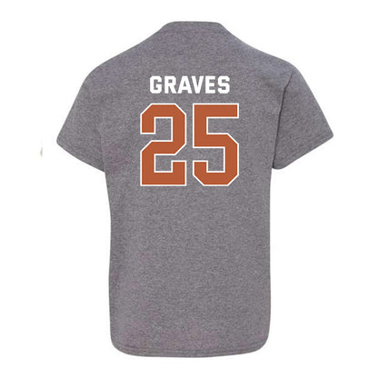 Texas - NCAA Women's Basketball : Sarah Graves - Youth T-Shirt Sports Shersey